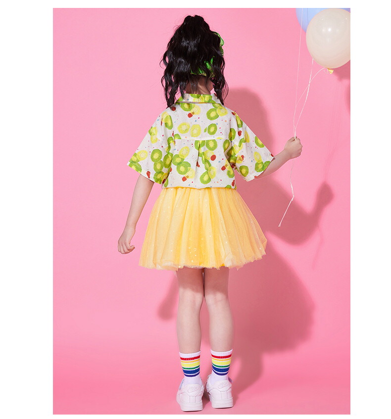 楽天市場】レモンイエロー シャツ キッズ ダンス衣装 セットアップ