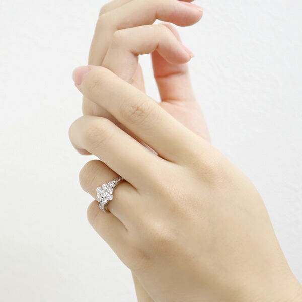 楽天市場】ダイヤモンドリング 18金 指輪 レディース K18 ダイヤモンド