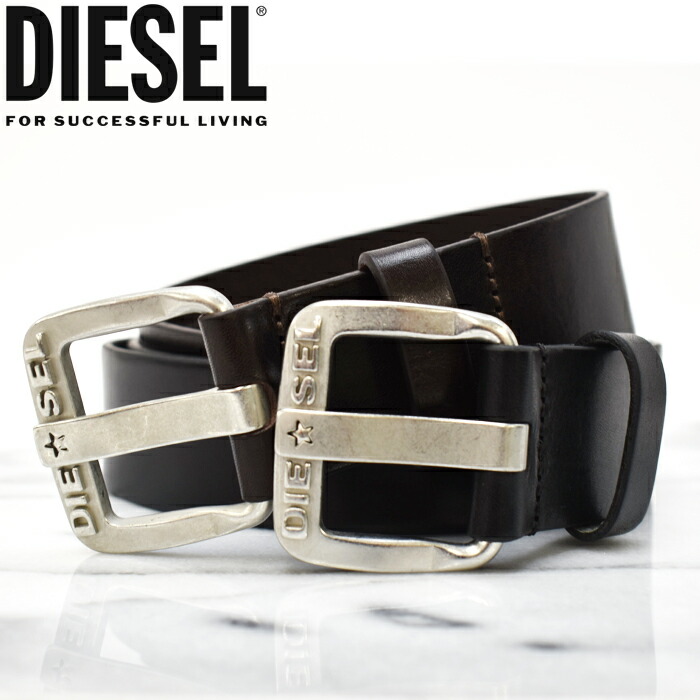 楽天市場】DIESEL ディーゼル ヴィンテージ加工 レザーベルト 全3色 B