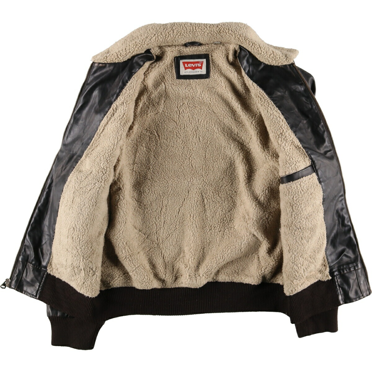 楽天市場】古着 リーバイス Levi's ボア フェイクレザーフライト