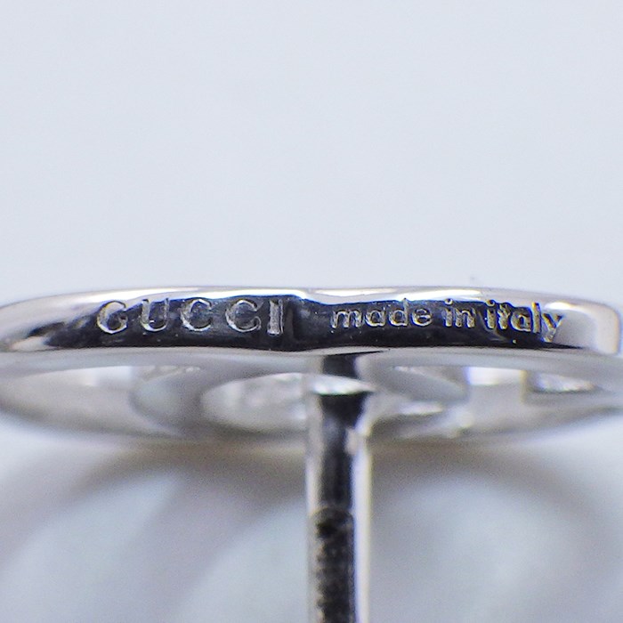 楽天市場】グッチ GUCCI ピアス GG ロゴ スタッズ K18WG 【中古