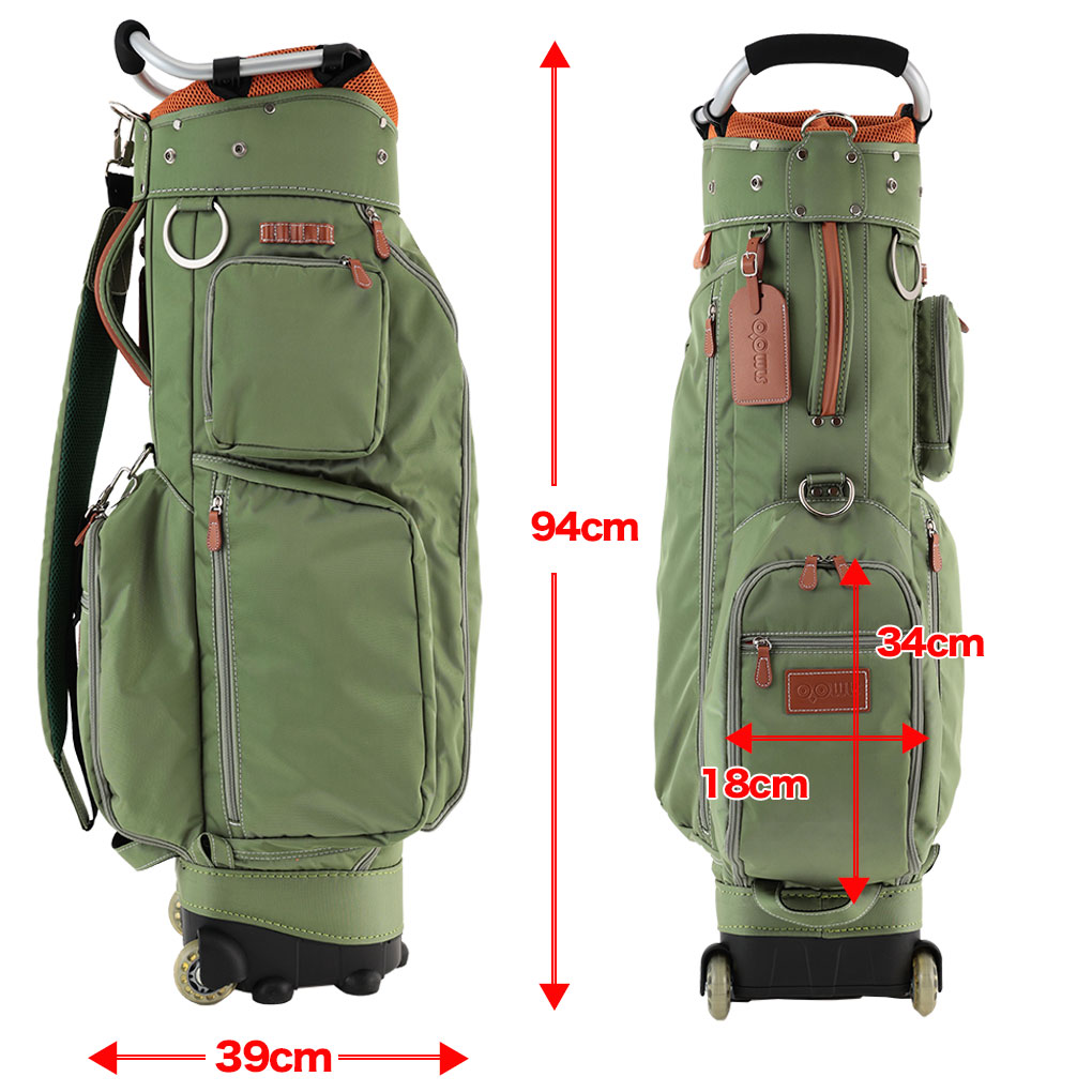 楽天市場】OOWLS キャスター付き キャディバッグ メンズサイズ 9.5型
