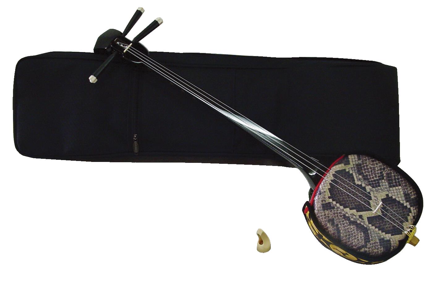 沖縄三線 ケース付 爪 予備弦 付属 和楽器 沖縄三線 ハードケース付 爪