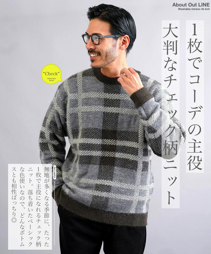 楽天市場】【在庫一掃FINALセール】【クーポン対象外】チェックニット