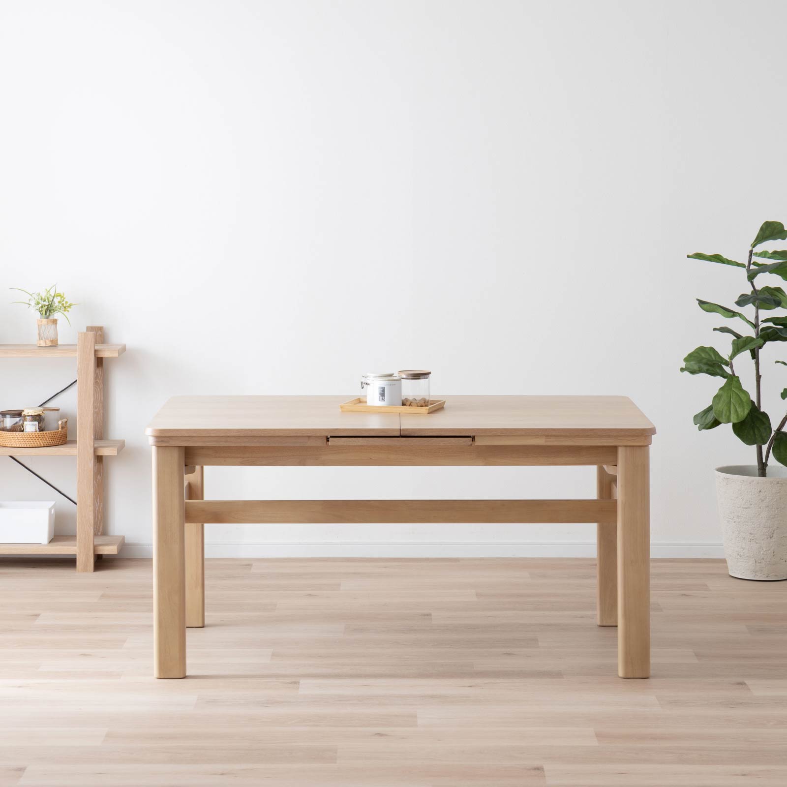 楽天市場】ダイニングテーブル 伸縮 6人 天然木 ナチュラル 伸びる