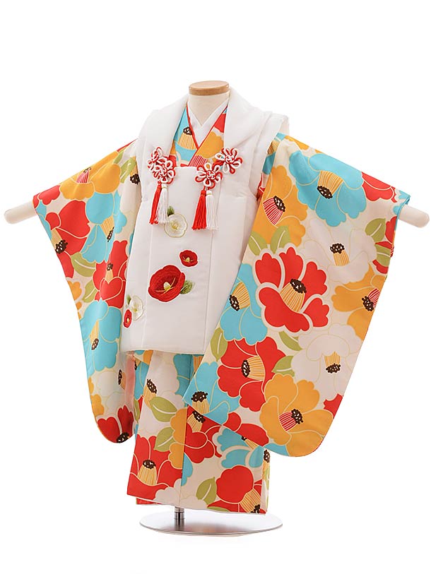 楽天市場】七五三 着物 3歳 レンタル 七五三 3歳 被布 セット 3674 白