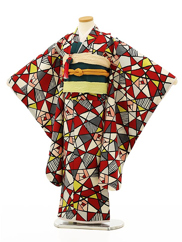 楽天市場】七五三 着物 7歳 フルセット レンタル 女の子 7961 白赤