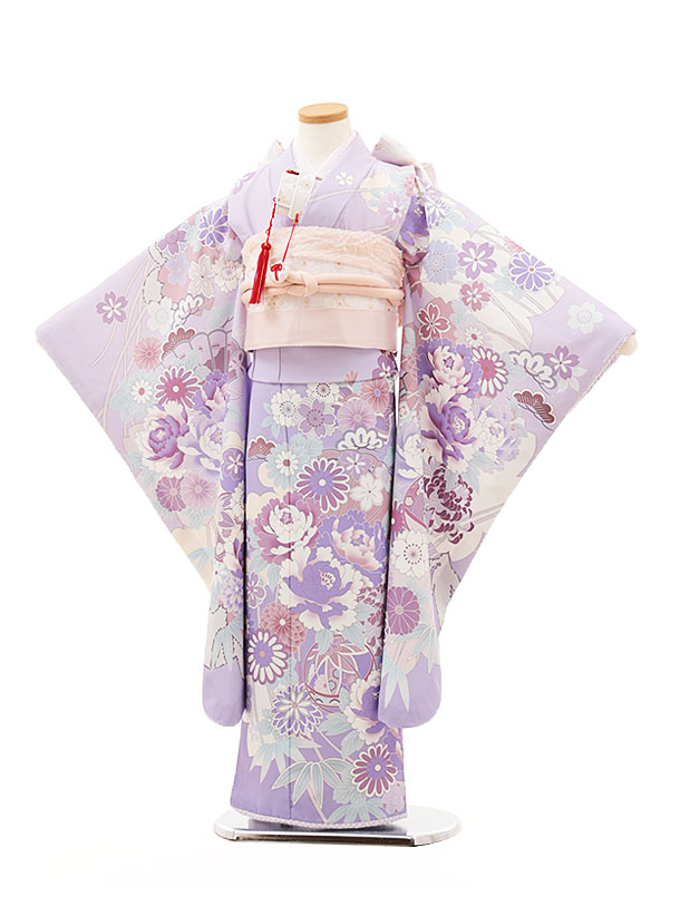 楽天市場】七五三 着物 7歳 フルセット レンタル 女の子Y270 薄紫地 鞠
