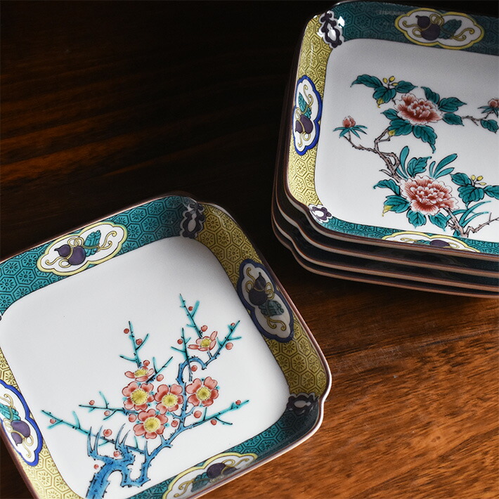 楽天市場】九谷焼 角皿 セット 古九谷絵変り（ 和食器 取り皿 おしゃれ