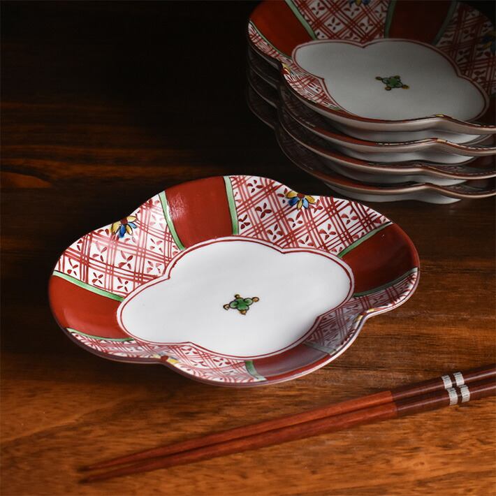 楽天市場】九谷焼 中皿 セット 赤絵（ 和食器 取り皿 おしゃれ セット