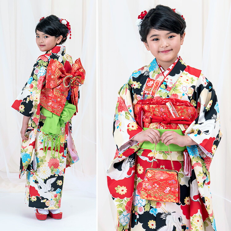 楽天市場】七五三 着物 7歳 四つ身セット(結び帯セット) 女の子 16点