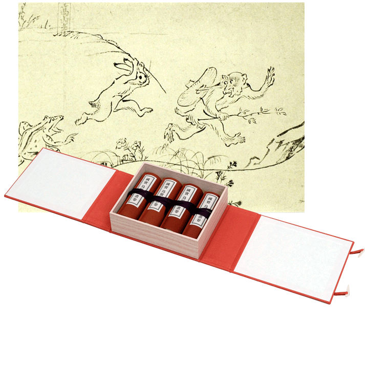 楽天市場】鳥獣戯画グッズ 高山寺 公式認定 レプリカ ミニ 四巻 セット