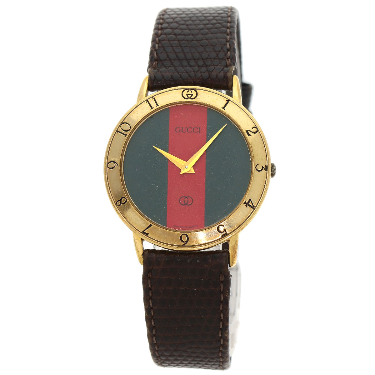 楽天市場】グッチ 3000M シェリーライン 腕時計 GP/リザード メンズ