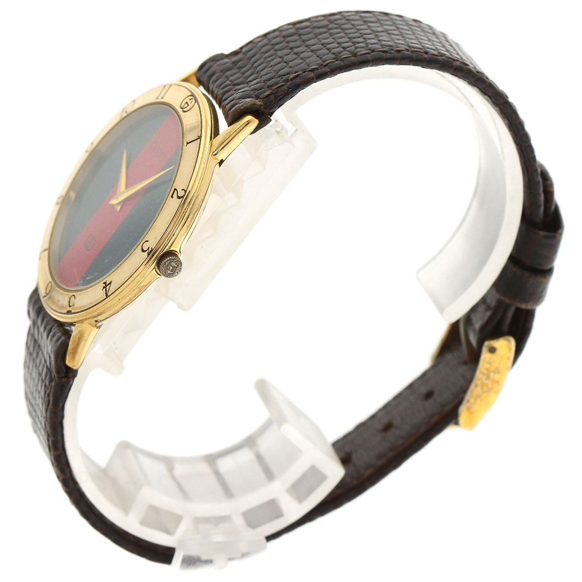 楽天市場】グッチ 3000M シェリーライン 腕時計 GP/リザード メンズ