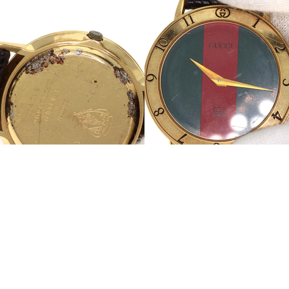 楽天市場】グッチ 3000M シェリーライン 腕時計 GP/リザード メンズ