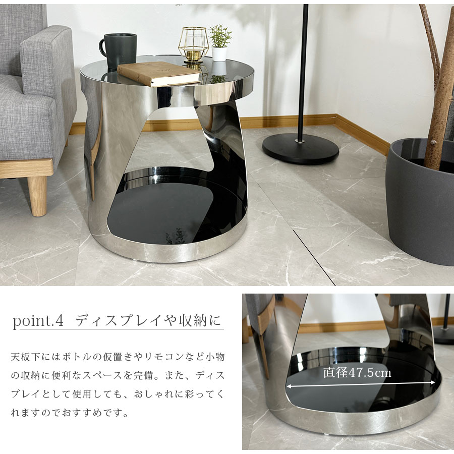 楽天市場】サイドテーブル ナイトテーブル ガラス天板 高級 おしゃれ