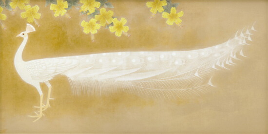 楽天市場】上村松篁 絵画 白孔雀 送料無料 【複製】【美術印刷】【巨匠