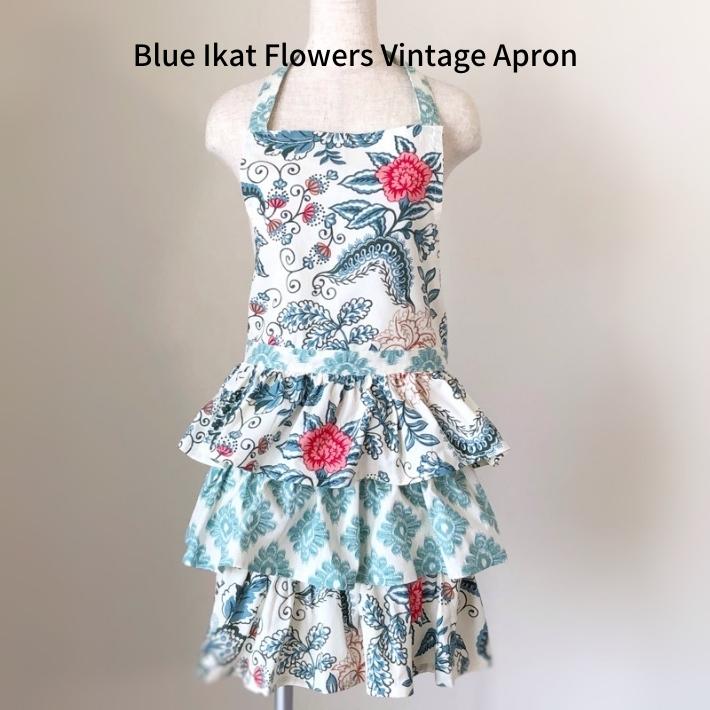 お花モチーフエプロンドレス お花モチーフ フリルエプロンドレス