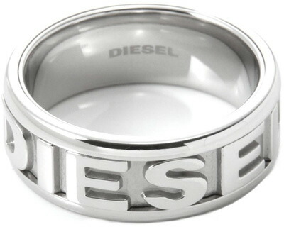 楽天市場】DIESEL ディーゼル リングスチール シルバー エンボスロゴ