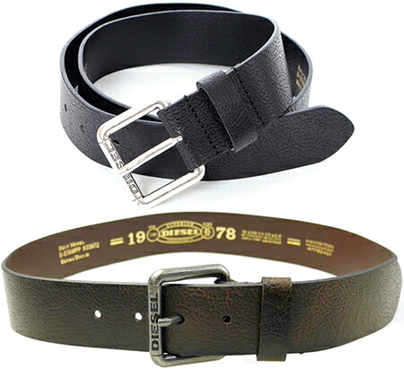 楽天市場】DIESEL ディーゼルメンズレザーベルトロゴ刻印スクエア