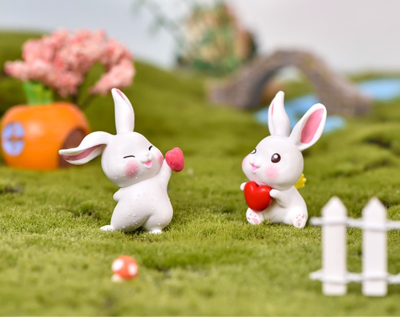 楽天市場】動物フィギュア にんじん 抜く うさぎ6体 テラリウム