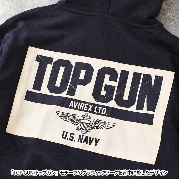 楽天市場】送料無料 AVIREX アヴィレックス TOPGUN トップガン ジップ