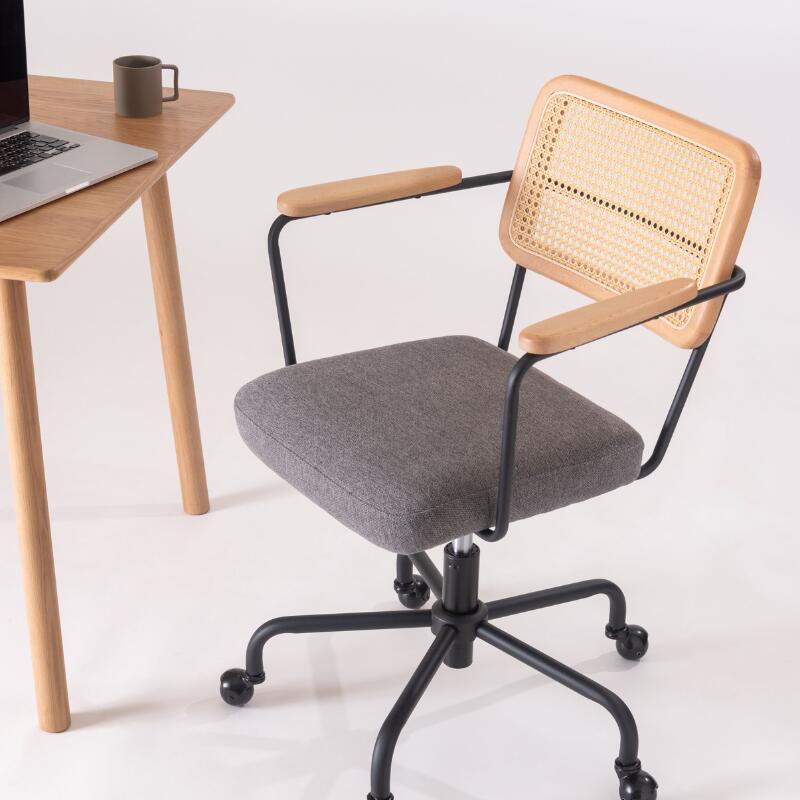 楽天市場】ラタンデスクチェア ラタン調 F7-119 オフィスチェア ワーク