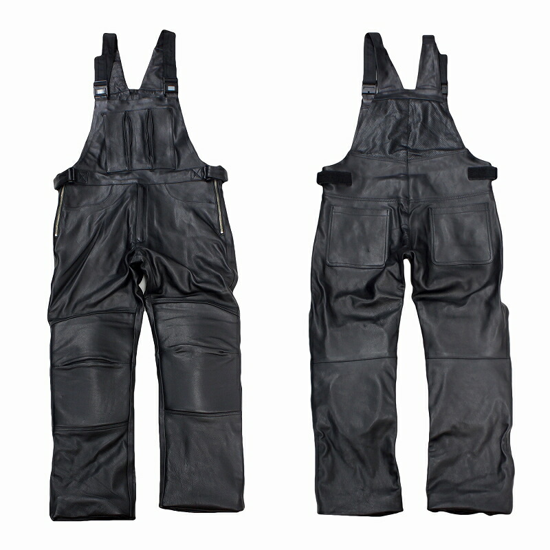 楽天市場】レザーパンツ メンズ ロングパンツ オーバーオール バイク用