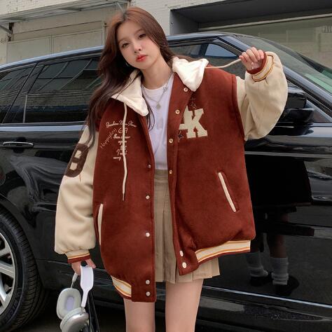 楽天市場】刺繍 ロゴ スタジャン ベースボールジャケット 韓国系