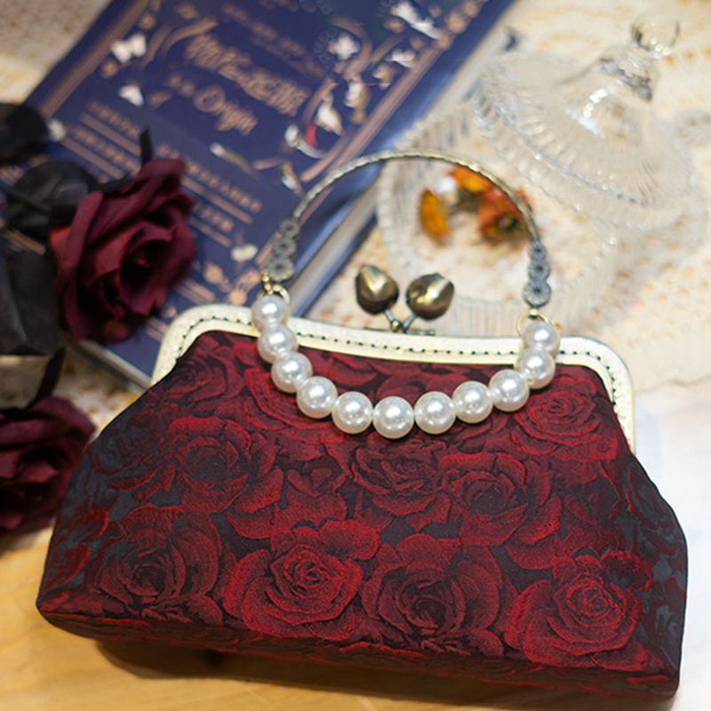 楽天市場】パーティーバッグ クラッチバッグ 薔薇 結婚式 赤 ローズ