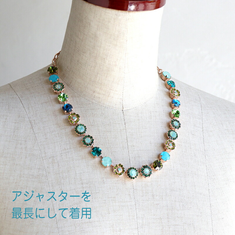 楽天市場】マリアナ/ネックレス ブルーグラデーション フラワービーズ