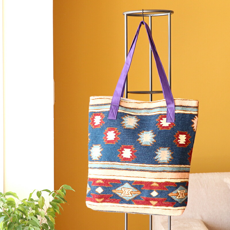 楽天市場】オールドキリムのバッグ・スマック織り花のモチーフ