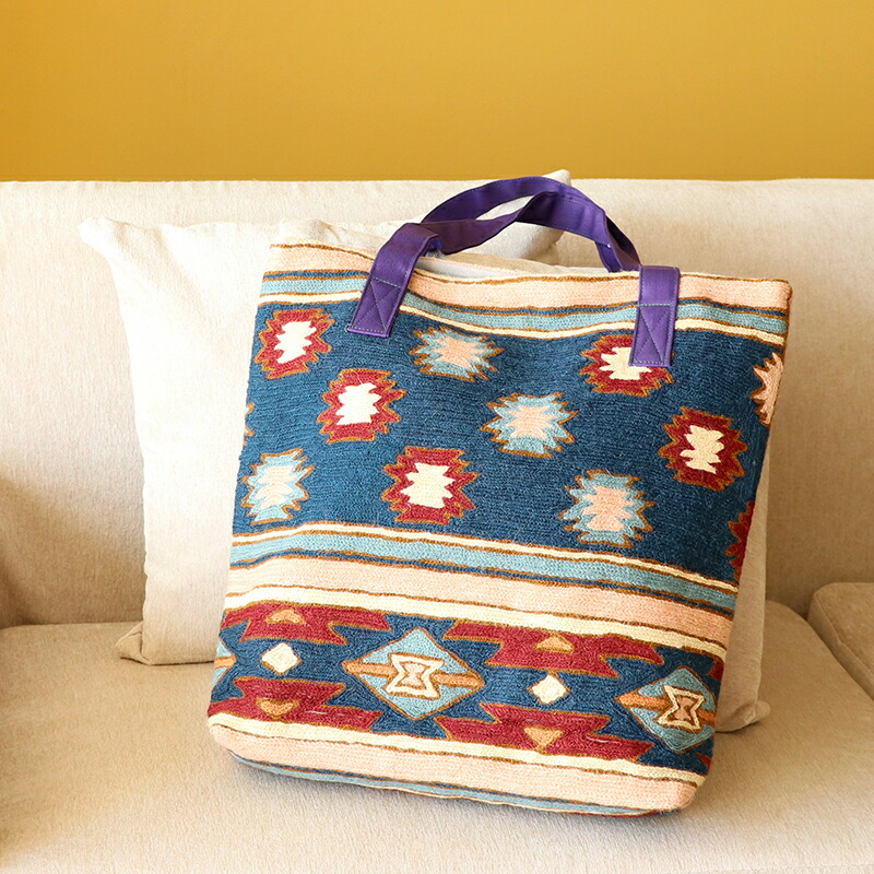 楽天市場】オールドキリムのバッグ・スマック織り花のモチーフ