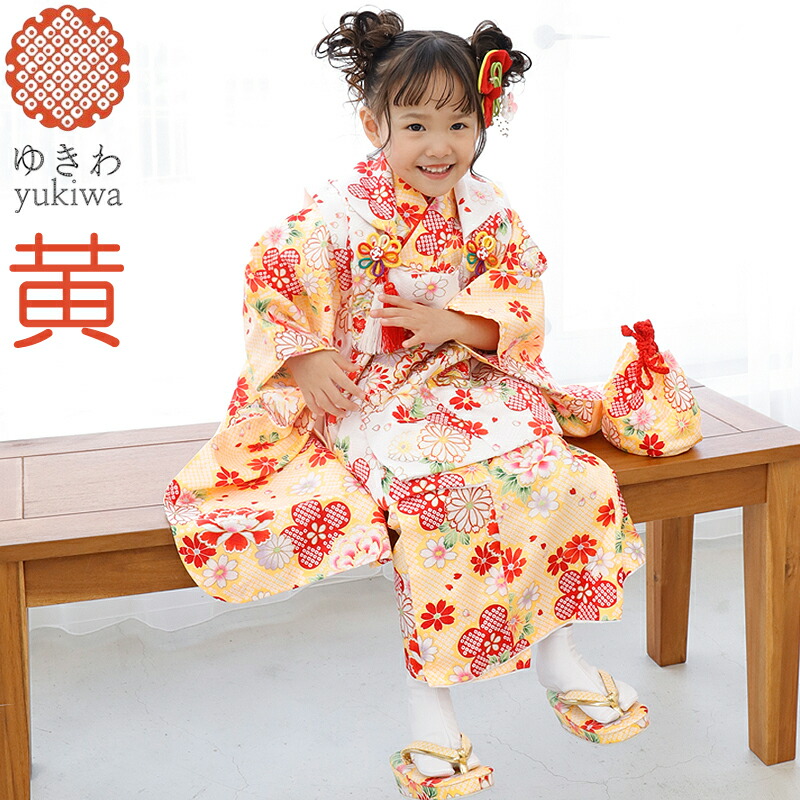 楽天市場】【0の日P5倍+OFF】七五三 着物 3歳 雪輪 ねじり梅 女の子