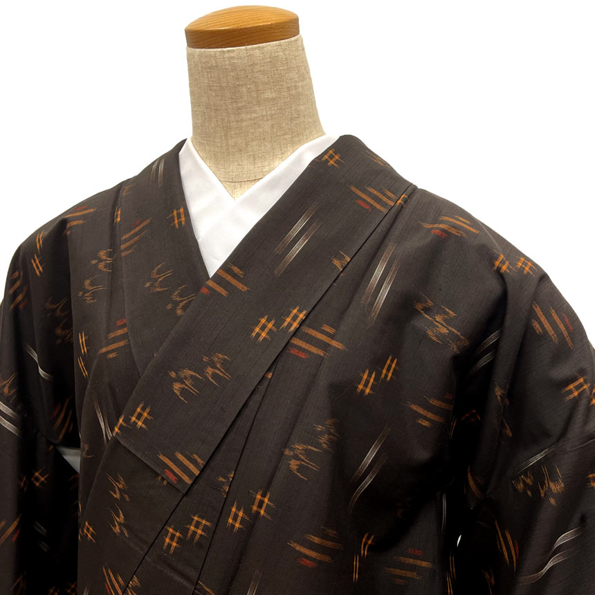 楽天市場】京やG060 正絹 紬 着物 袷 上質 伝統工芸 米沢琉球絣 米沢紬