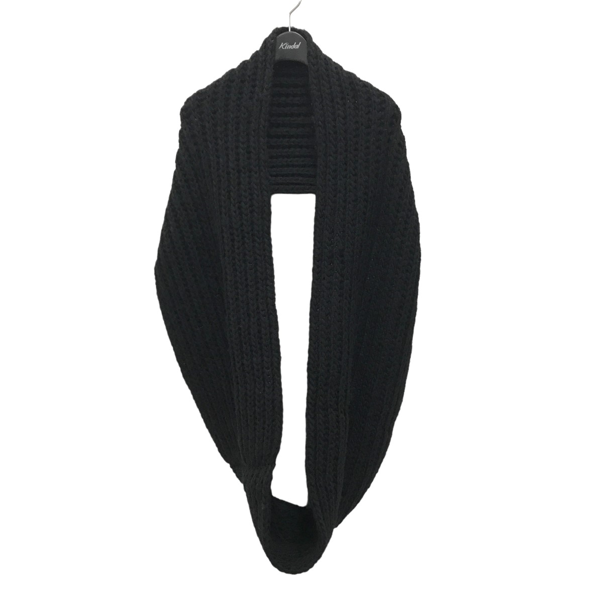 ヨウジヤマモトプールオム 黒いウールのスヌード マフラー ヨウジ