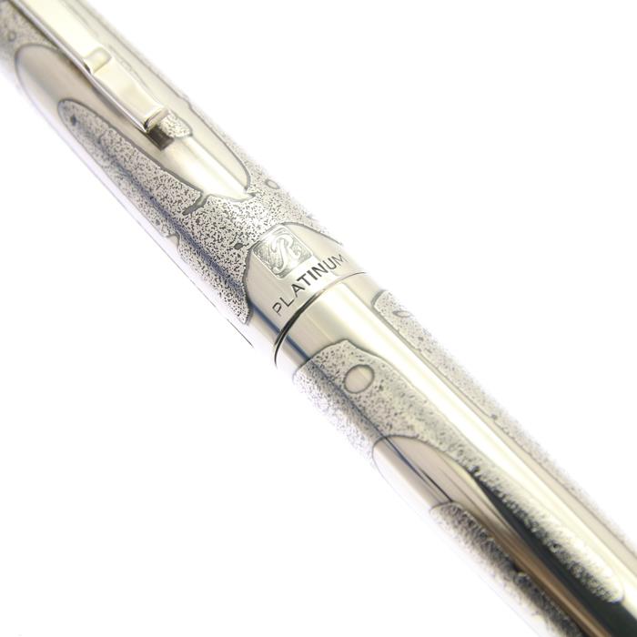 楽天市場】PLATINUM プラチナ 万年筆 リビエール 蝕刻 シルバー