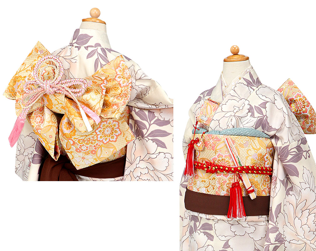 楽天市場】七五三 7歳 七歳 帯 作り帯 結び帯 日本製 大寸 金 花紋 5歳