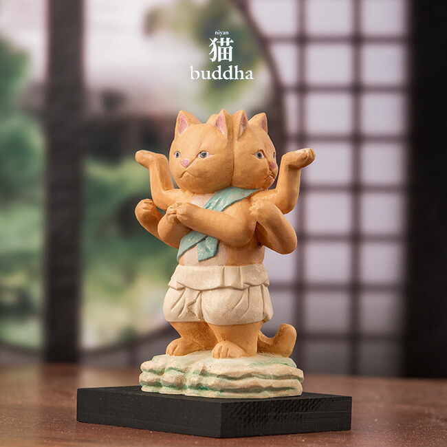楽天市場】【特典あり】猫buddha 阿修羅[猫 ねこ ネコ 置物 猫雑貨