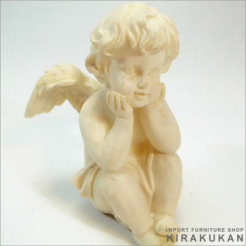 楽天市場】天使雑貨 おすわりエンジェル 天使 置物(2体セット) 輸入