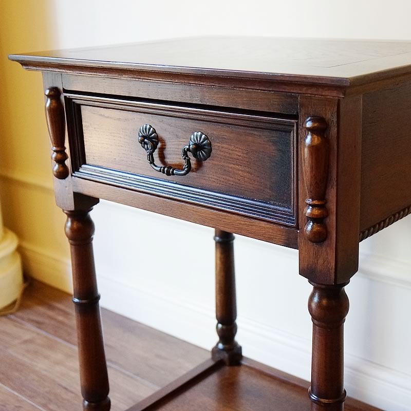 楽天市場】アンティーク家具調 リプロダクト家具 電話台 サイド