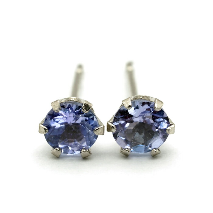 楽天市場】プラチナ900 タンザナイト スタッドピアス 0.5ct/4mm