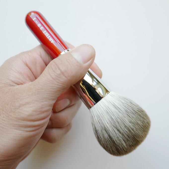 楽天市場】竹宝堂 熊野筆 メイクブラシ フェイスブラシ シルバー