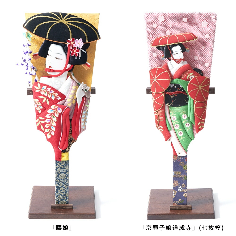 楽天市場】尺六寸 江戸押絵羽子板(正絹、上絵、絵絹面相) 飾り台付 2種