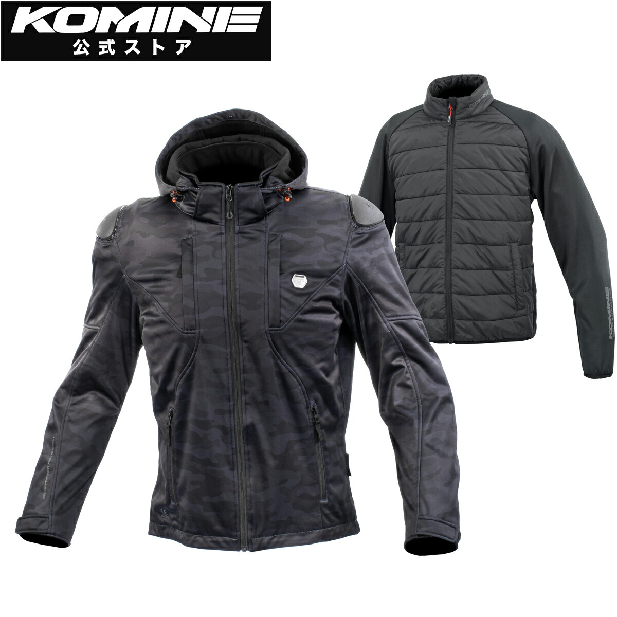 KOMINE H*3様 KOMINE ブラック ジャケット フード付き 4XL バイク