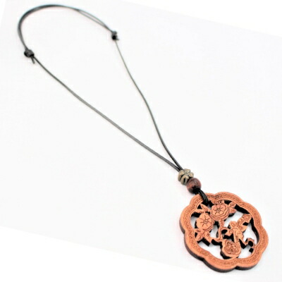 楽天市場】3本3,200円 木彫りパーツのネックレス 70cm WAXコード紐