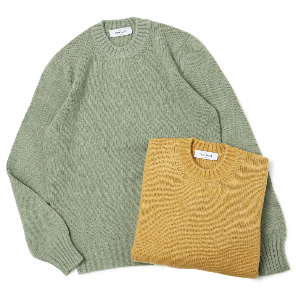 楽天市場】グランサッソ / GRANSASSO / クルーネック カラーニット