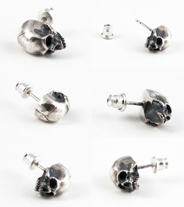 楽天市場】JIN[ハーフスカル ピアス](シルバーアクセサリー/シルバー