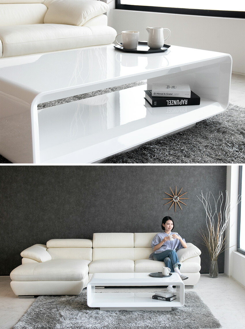 楽天市場】【送料無料】 センターテーブル 高級感 モダン 白 テーブル