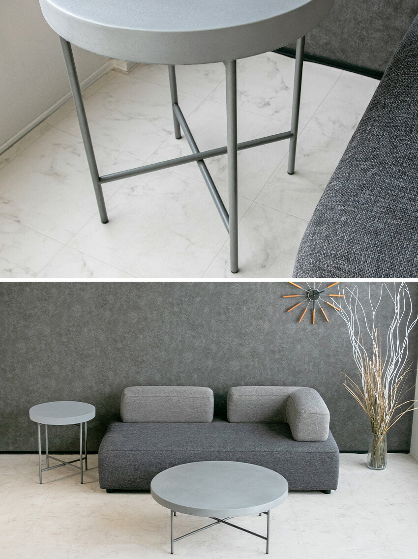 楽天市場】【送料無料】 サイドテーブル 円形 丸型 モルタル モダン 50